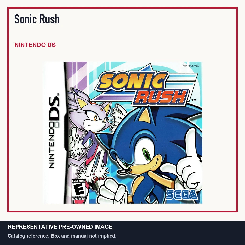 Representative pre-owned Sonic Rush (Nintendo DS), minimal product layout.