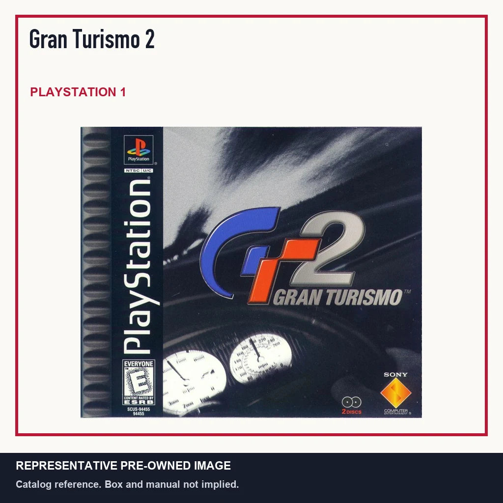 Representative pre-owned Gran Turismo 2 (PlayStation 1), minimal product layout.