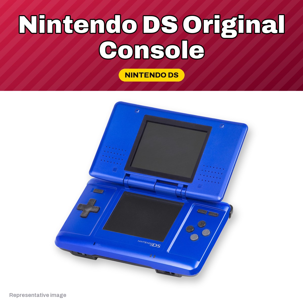 Representative original Nintendo DS handheld console, pre-owned, view 2