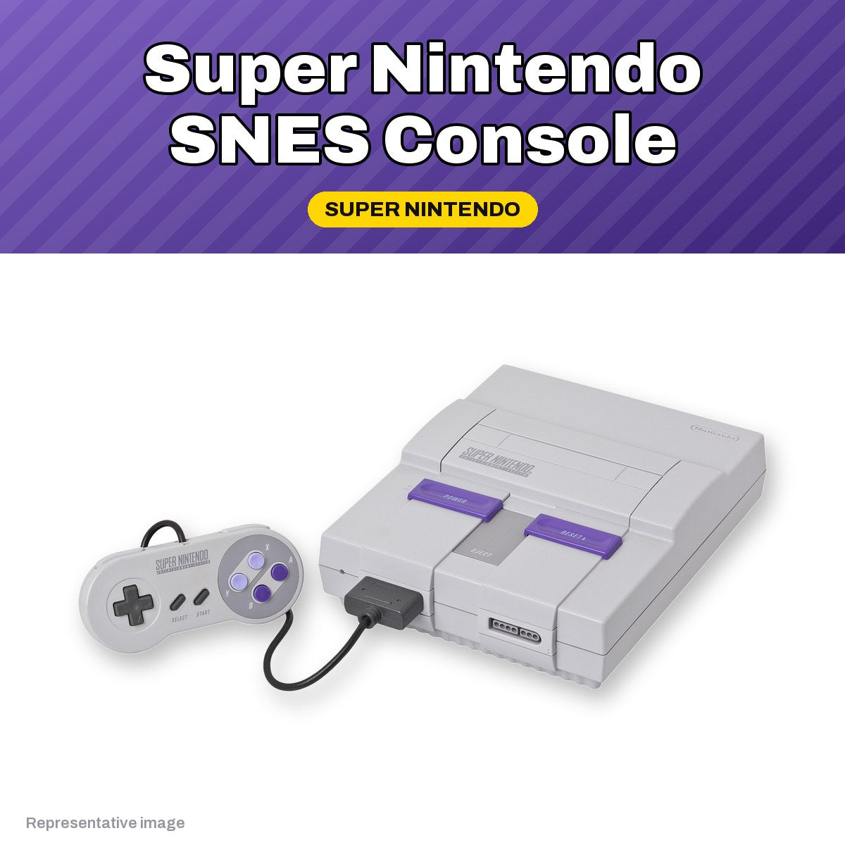 Representative Super Nintendo SNES console, pre-owned, view 2