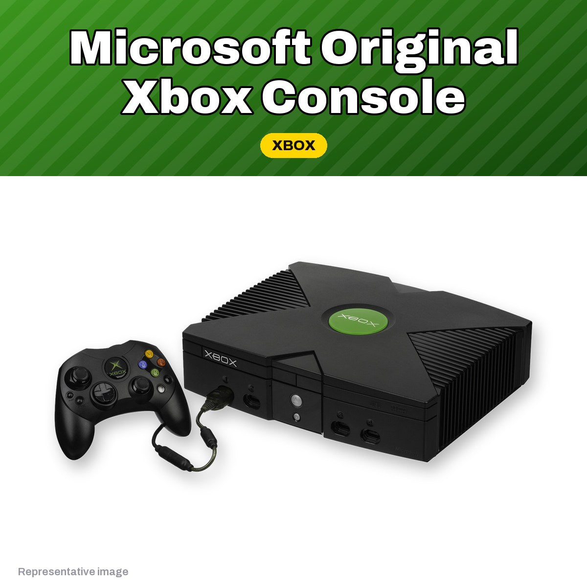 Representative Microsoft original Xbox console, pre-owned, view 2