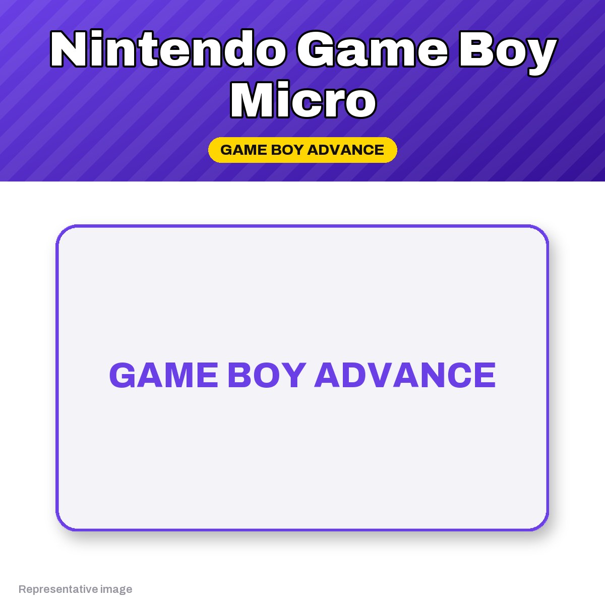 Representative Nintendo Game Boy Micro handheld, pre-owned