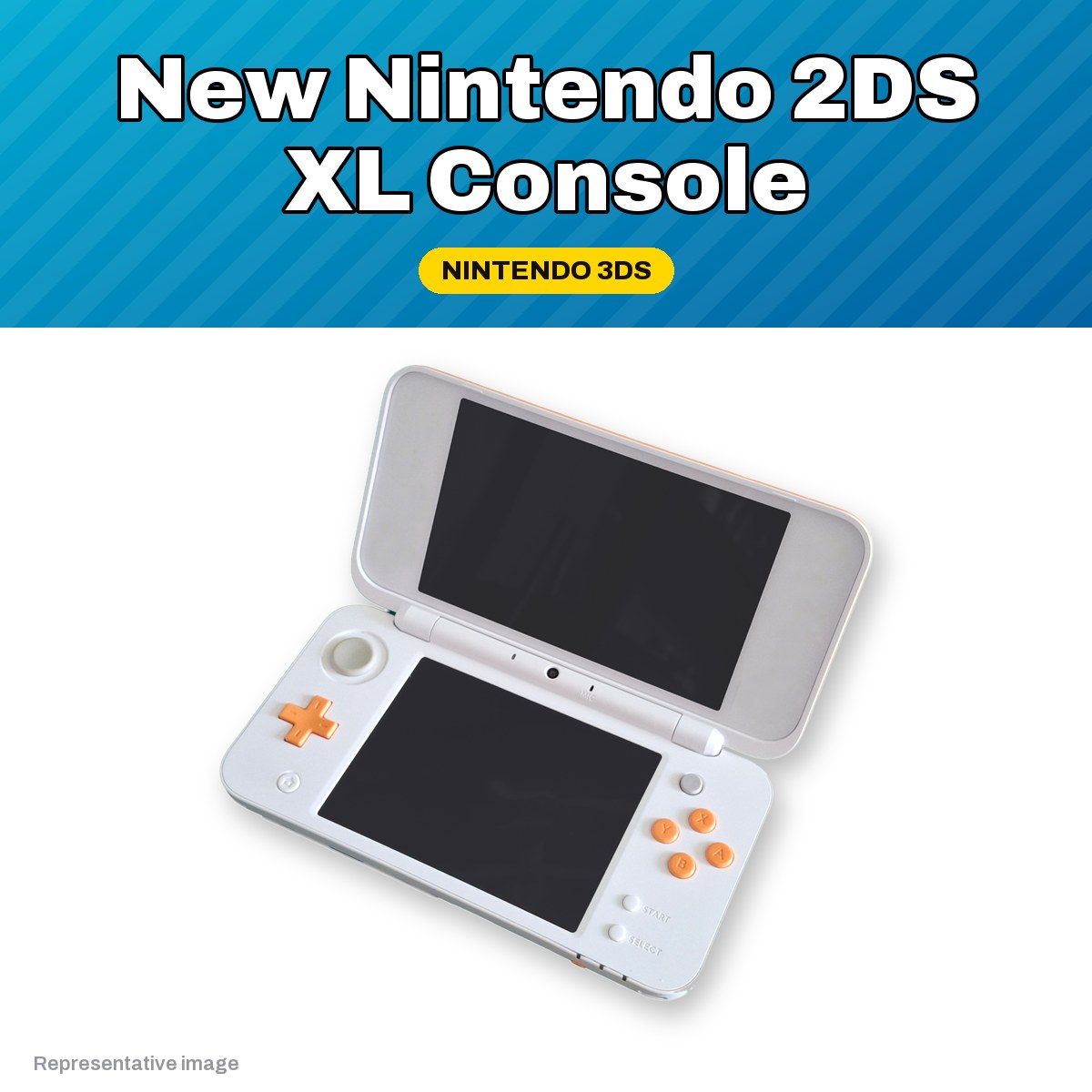 Representative New Nintendo 2DS XL handheld console, pre-owned, view 2