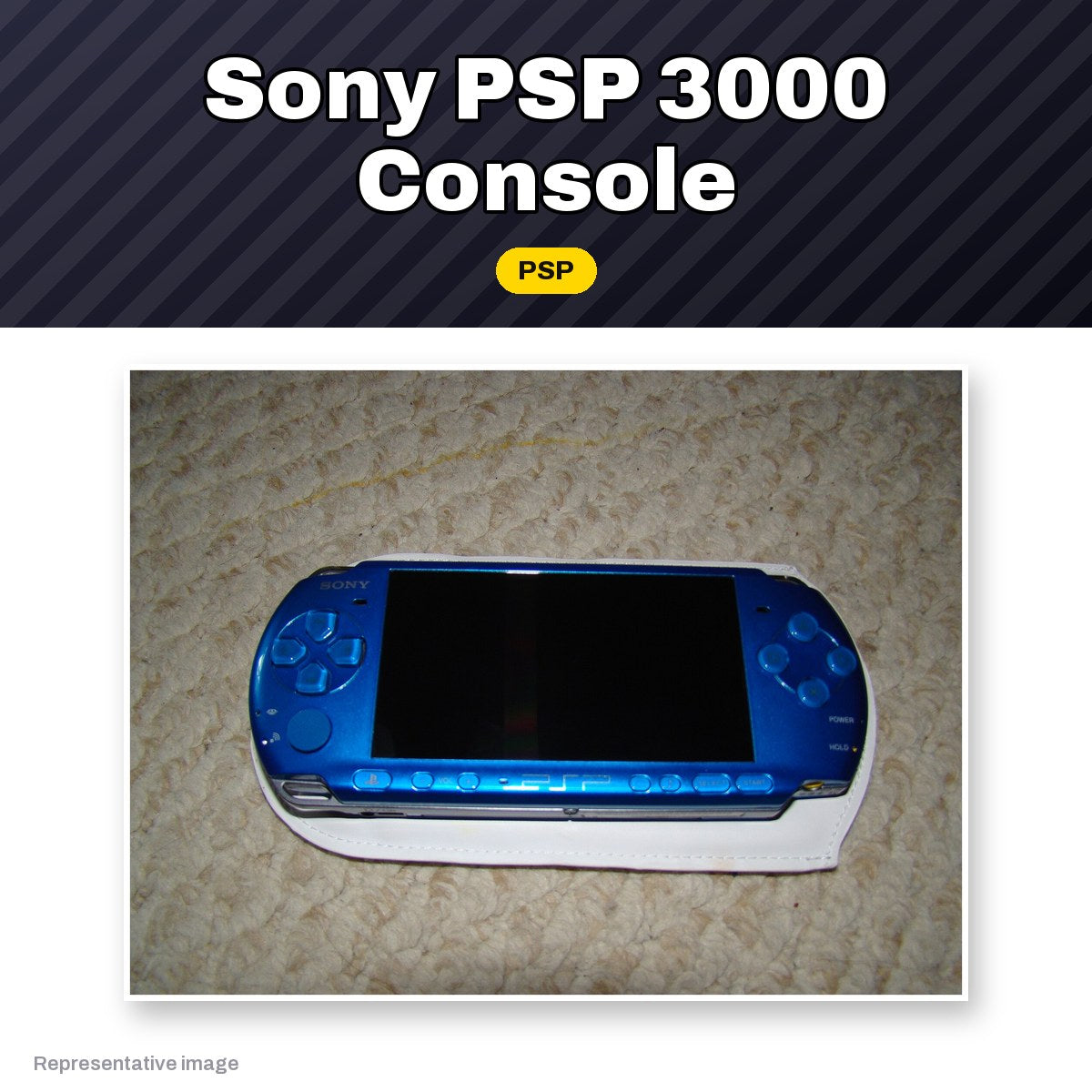 Representative Sony PSP-3000 handheld console, pre-owned, view 2