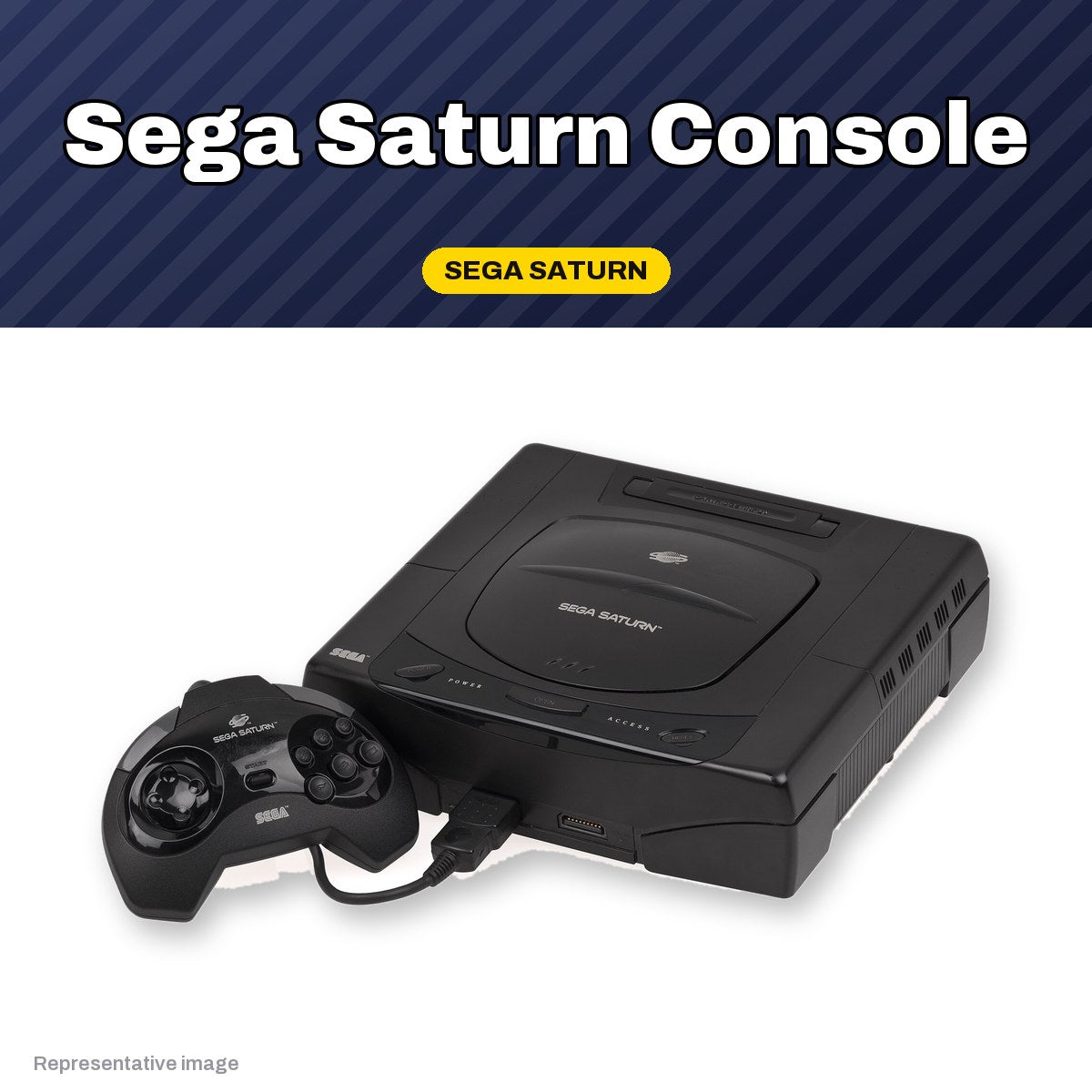 Representative Sega Saturn console, pre-owned, view 2