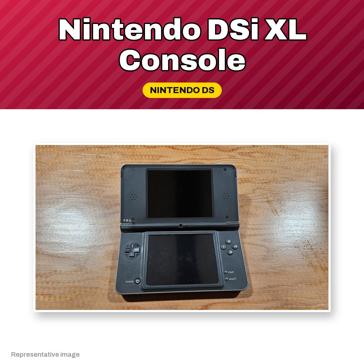 Representative Nintendo DSi XL handheld console, pre-owned, view 2