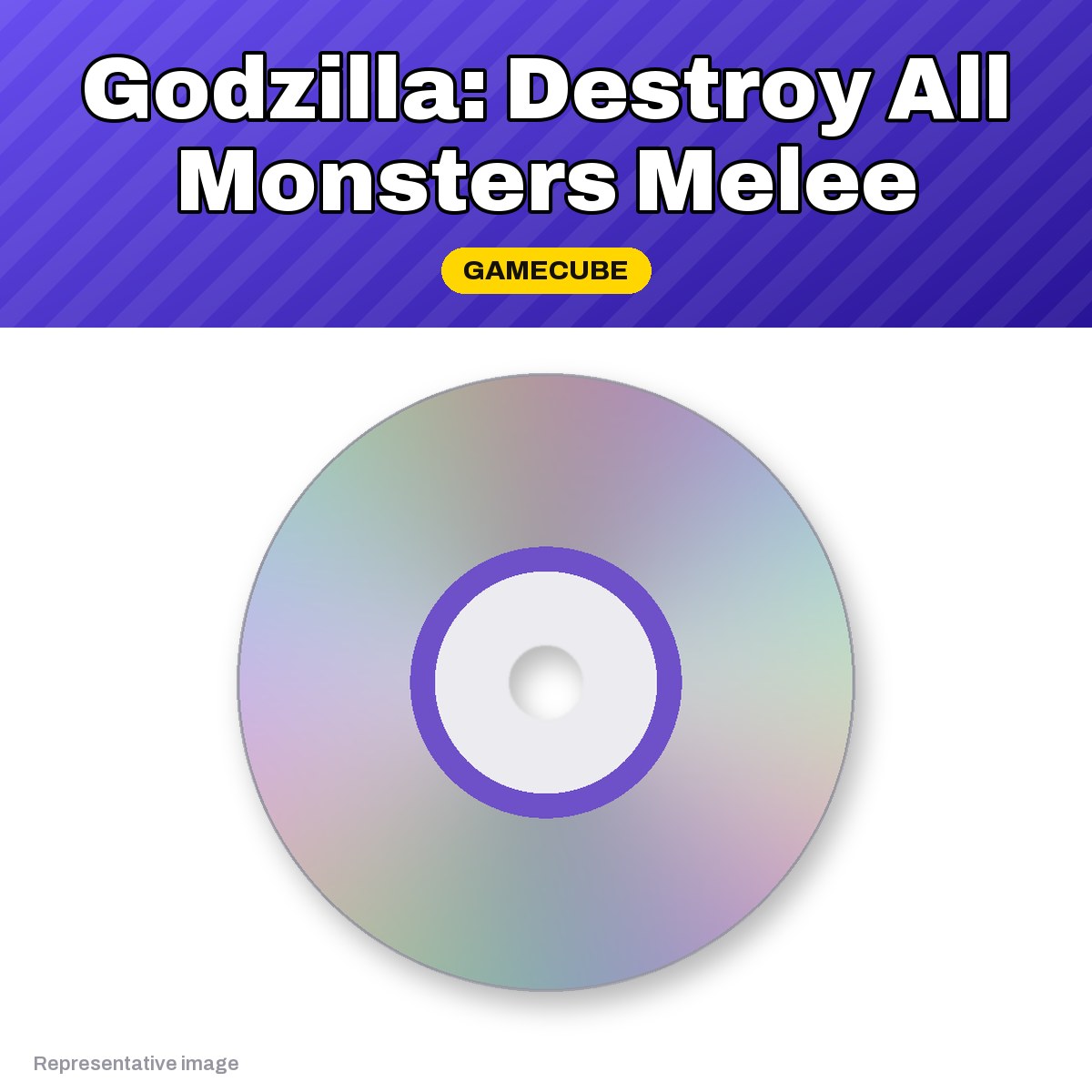 Representative Godzilla: Destroy All Monsters Melee GameCube game disc, pre-owned