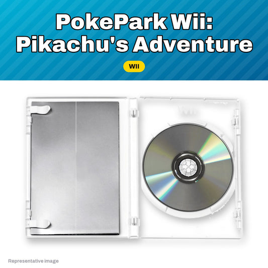 Representative PokePark Wii: Pikachu's Adventure Wii game disc, pre-owned