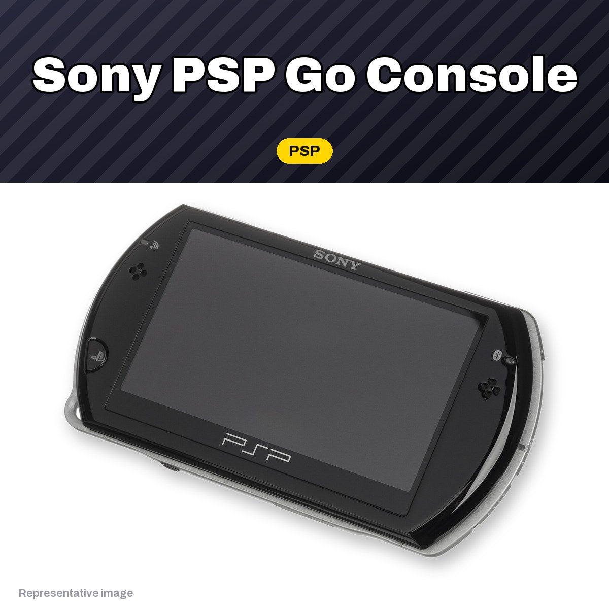 Representative Sony PSP Go handheld console, pre-owned, view 2