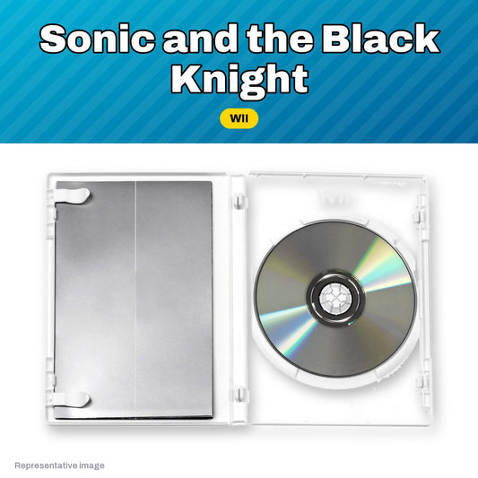 Representative Sonic and the Black Knight Wii game disc, pre-owned