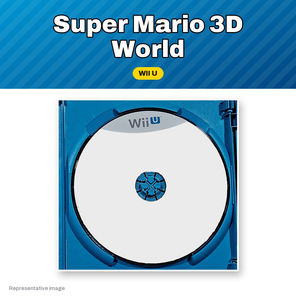 Representative Super Mario 3D World Wii U game disc, pre-owned