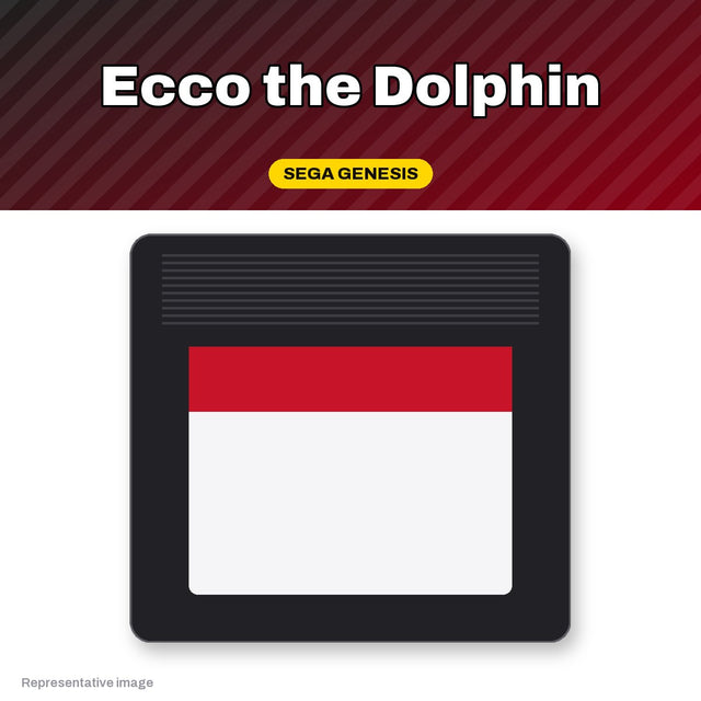 Representative Ecco the Dolphin Sega Genesis cartridge, pre-owned