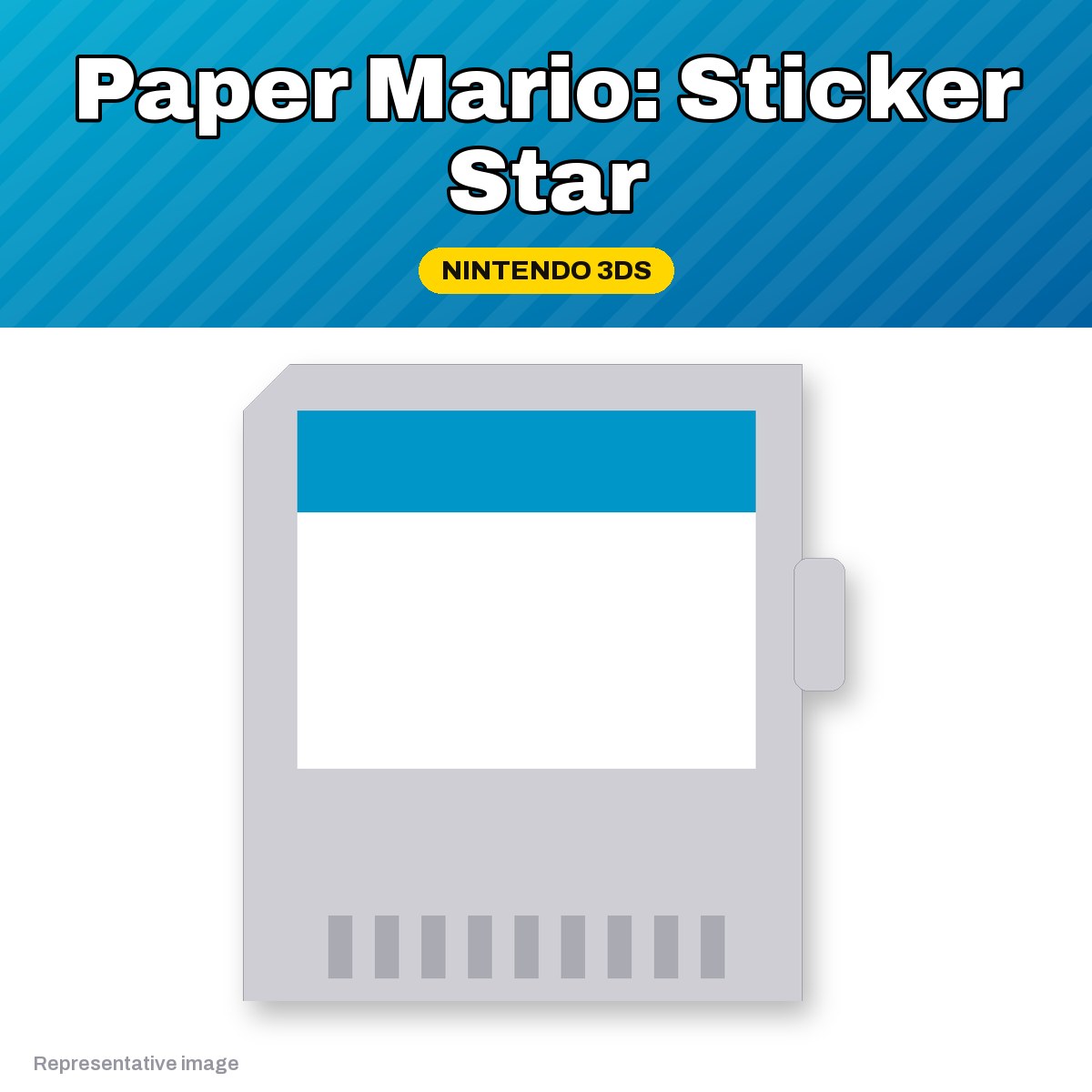 Representative Paper Mario: Sticker Star Nintendo 3DS game card, pre-owned