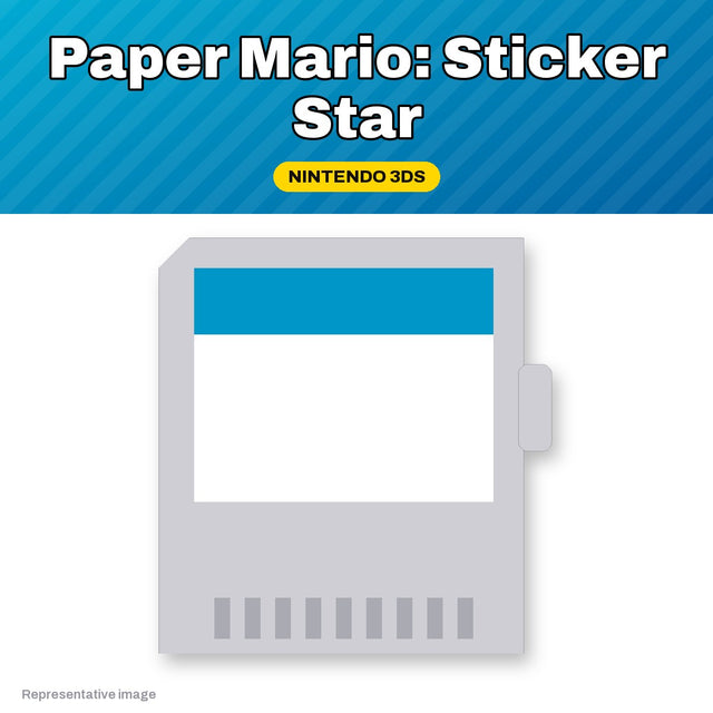 Representative Paper Mario: Sticker Star Nintendo 3DS game card, pre-owned