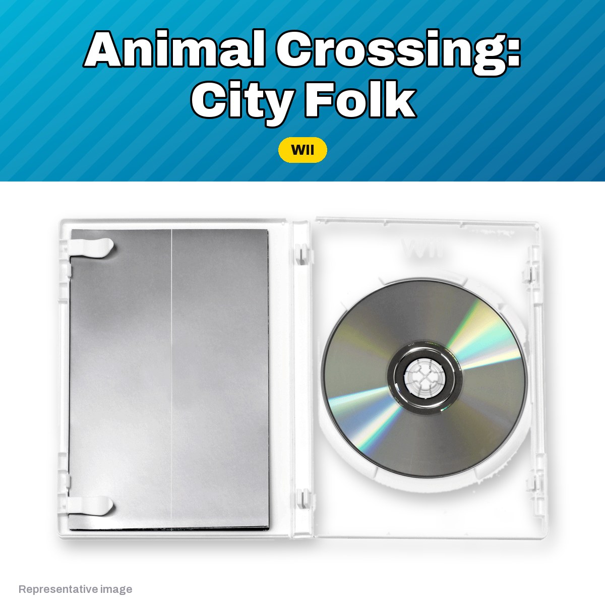 Representative Animal Crossing: City Folk Wii game disc, pre-owned