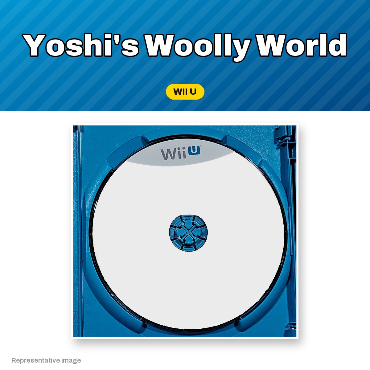 Representative Yoshi's Woolly World Wii U game disc, pre-owned
