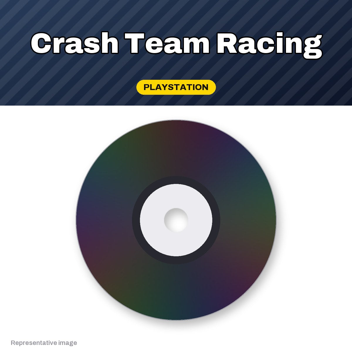 Representative Crash Team Racing PlayStation game disc, pre-owned