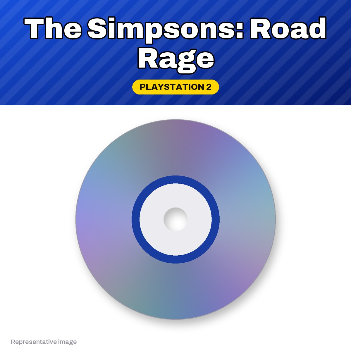 Representative The Simpsons: Road Rage PlayStation 2 game disc, pre-owned