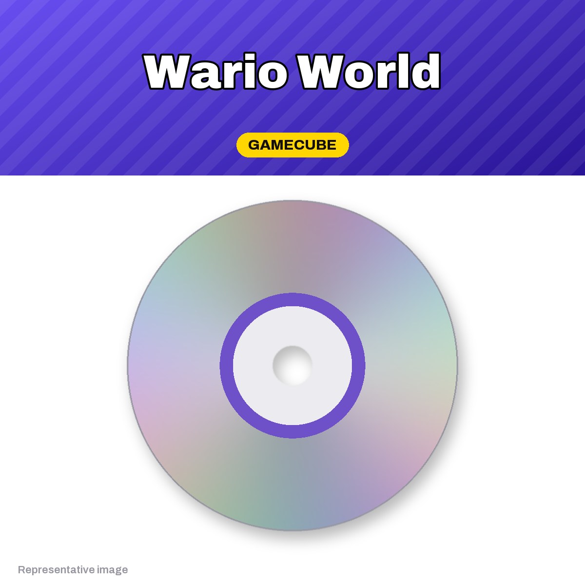 Representative Wario World GameCube game disc, pre-owned