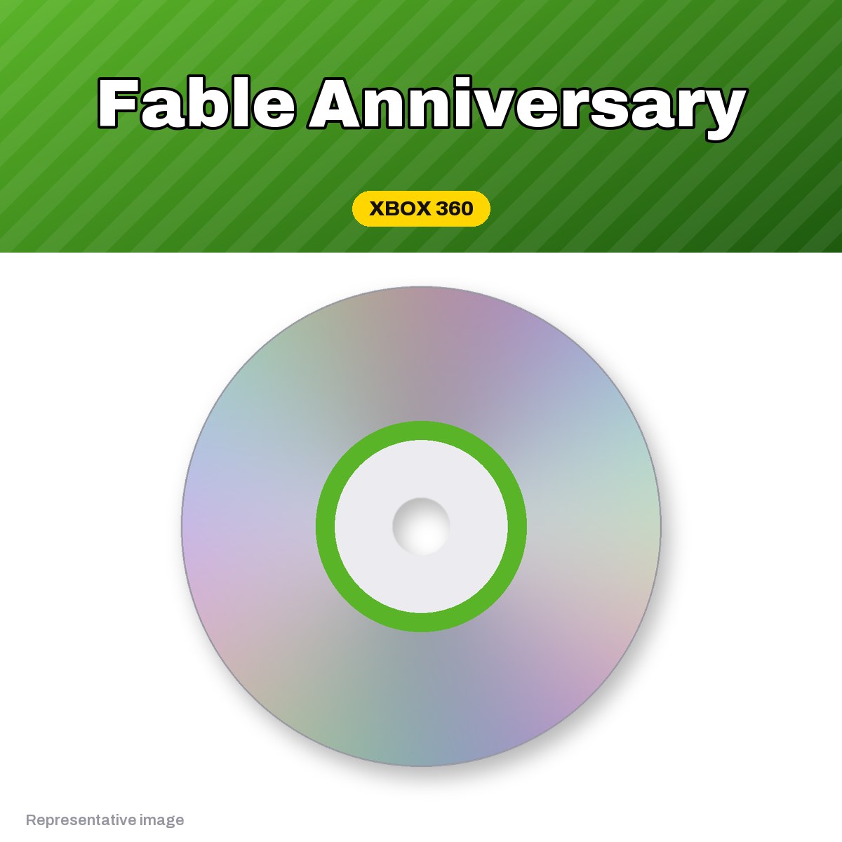 Representative Fable Anniversary Xbox 360 game disc, pre-owned