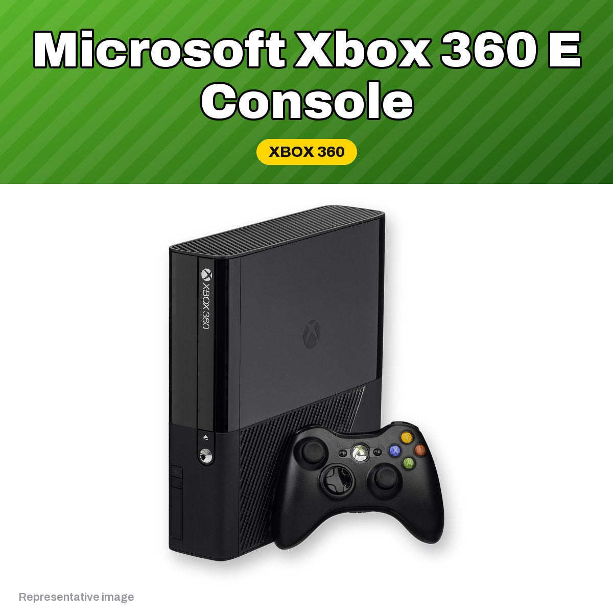 Representative Microsoft Xbox 360 E console, pre-owned, view 2