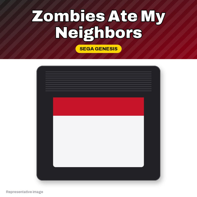 Representative Zombies Ate My Neighbors Sega Genesis cartridge, pre-owned
