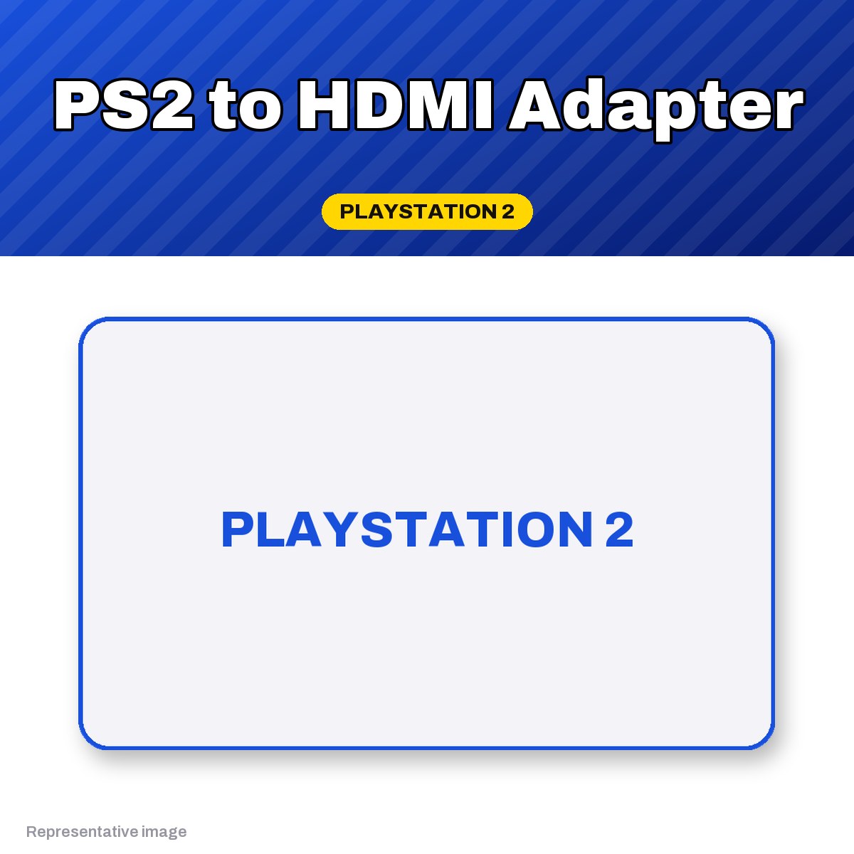 Representative PS2 to HDMI adapter, new