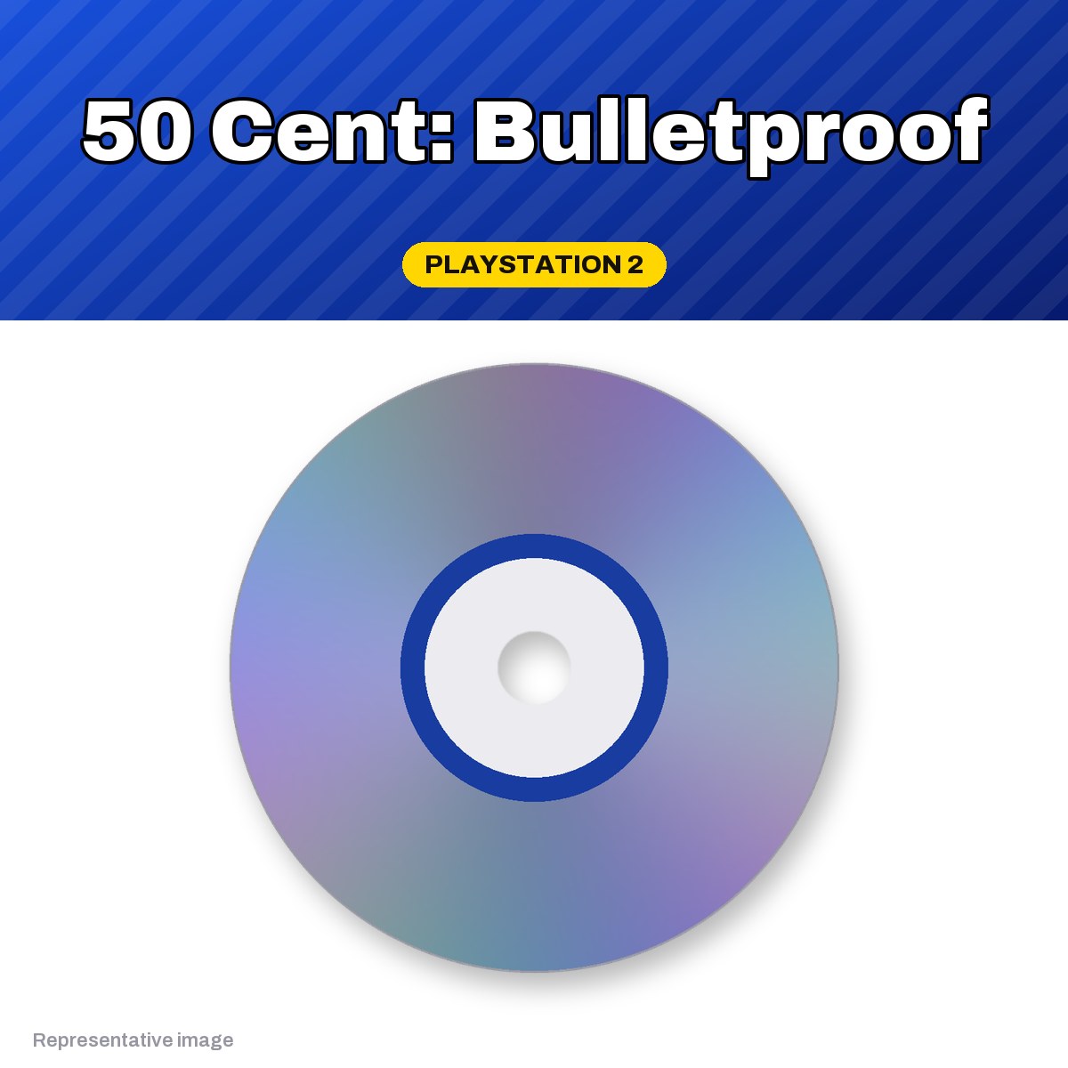 Representative 50 Cent: Bulletproof PlayStation 2 game disc, pre-owned
