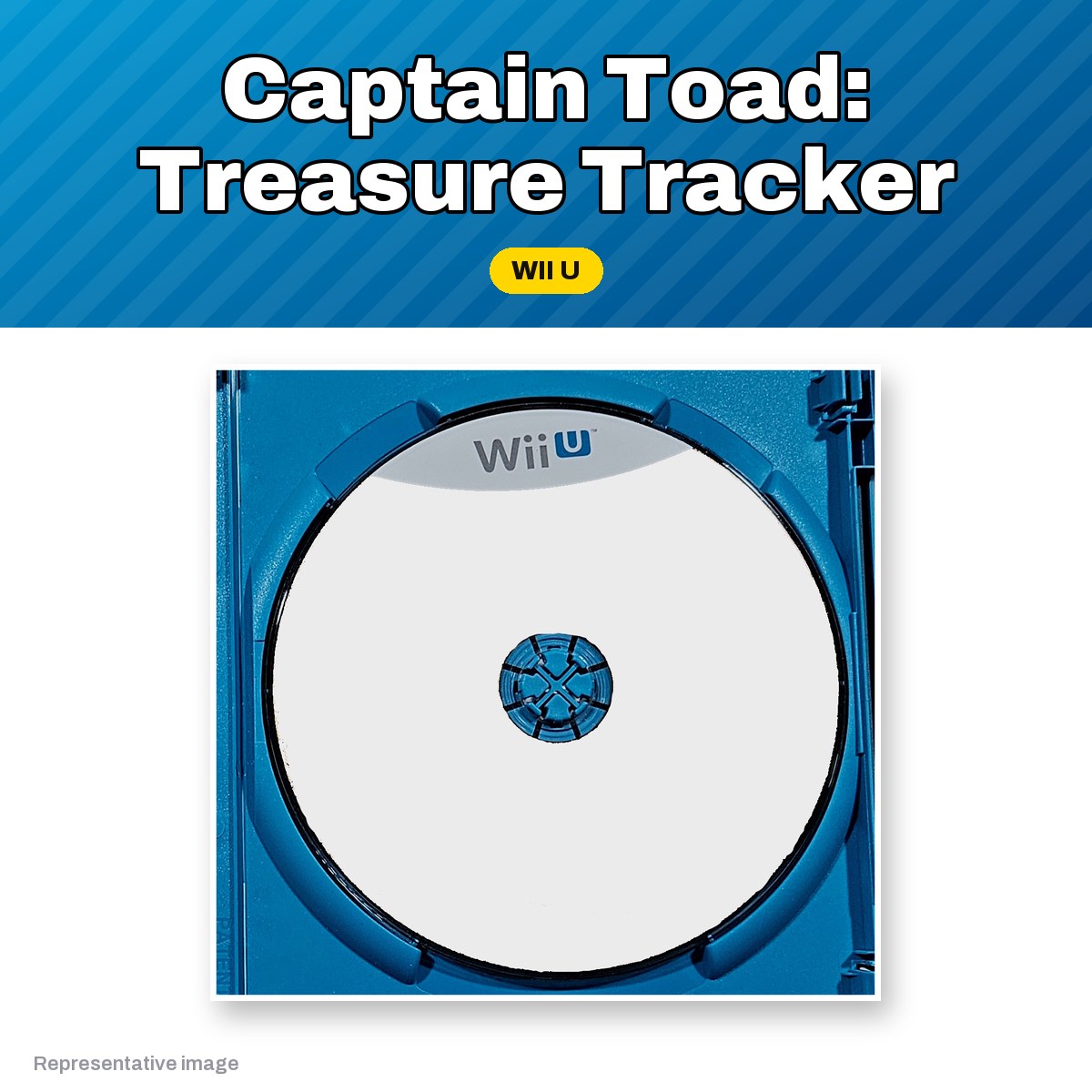 Representative Captain Toad: Treasure Tracker Wii U game disc, pre-owned