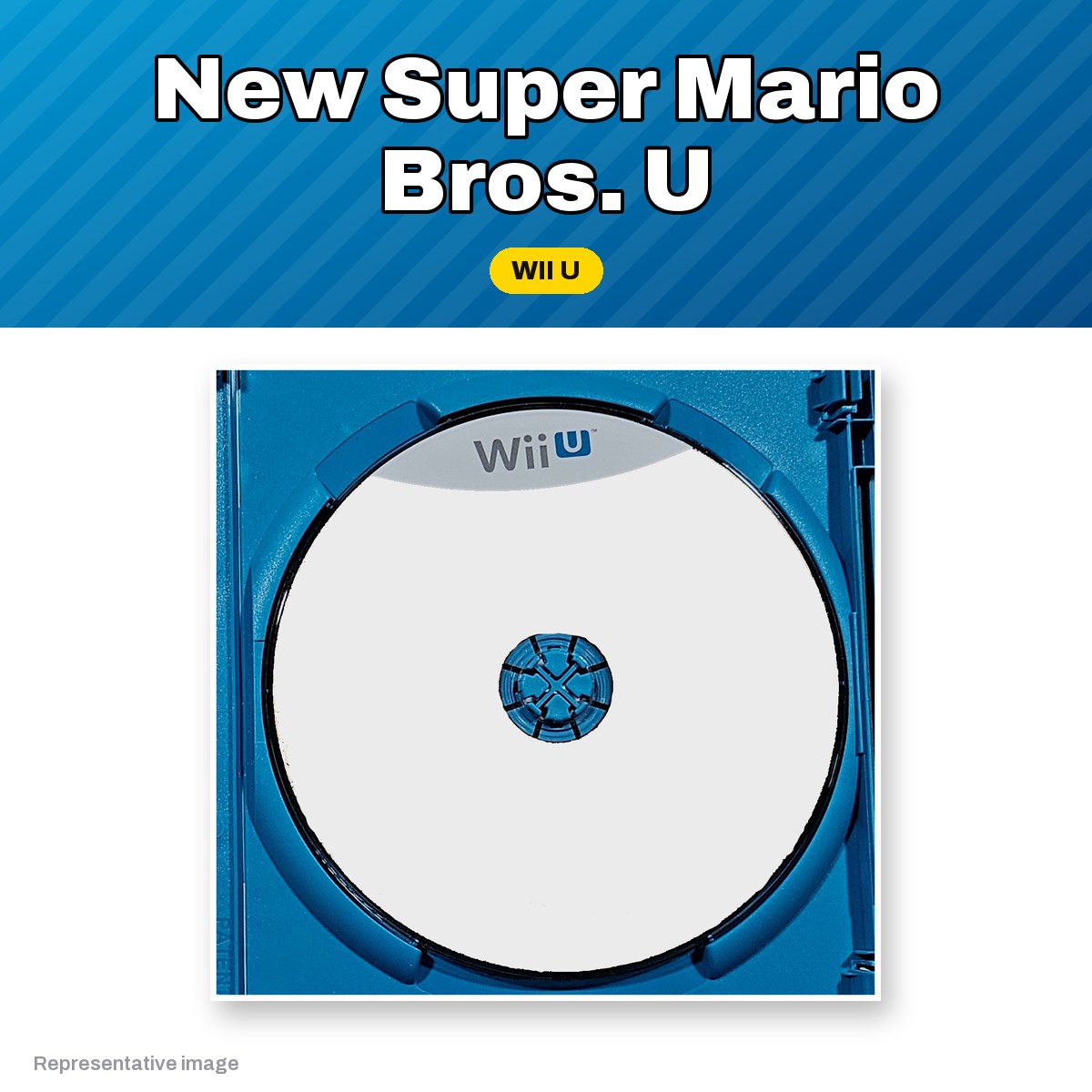 Representative New Super Mario Bros. U Wii U game disc, pre-owned