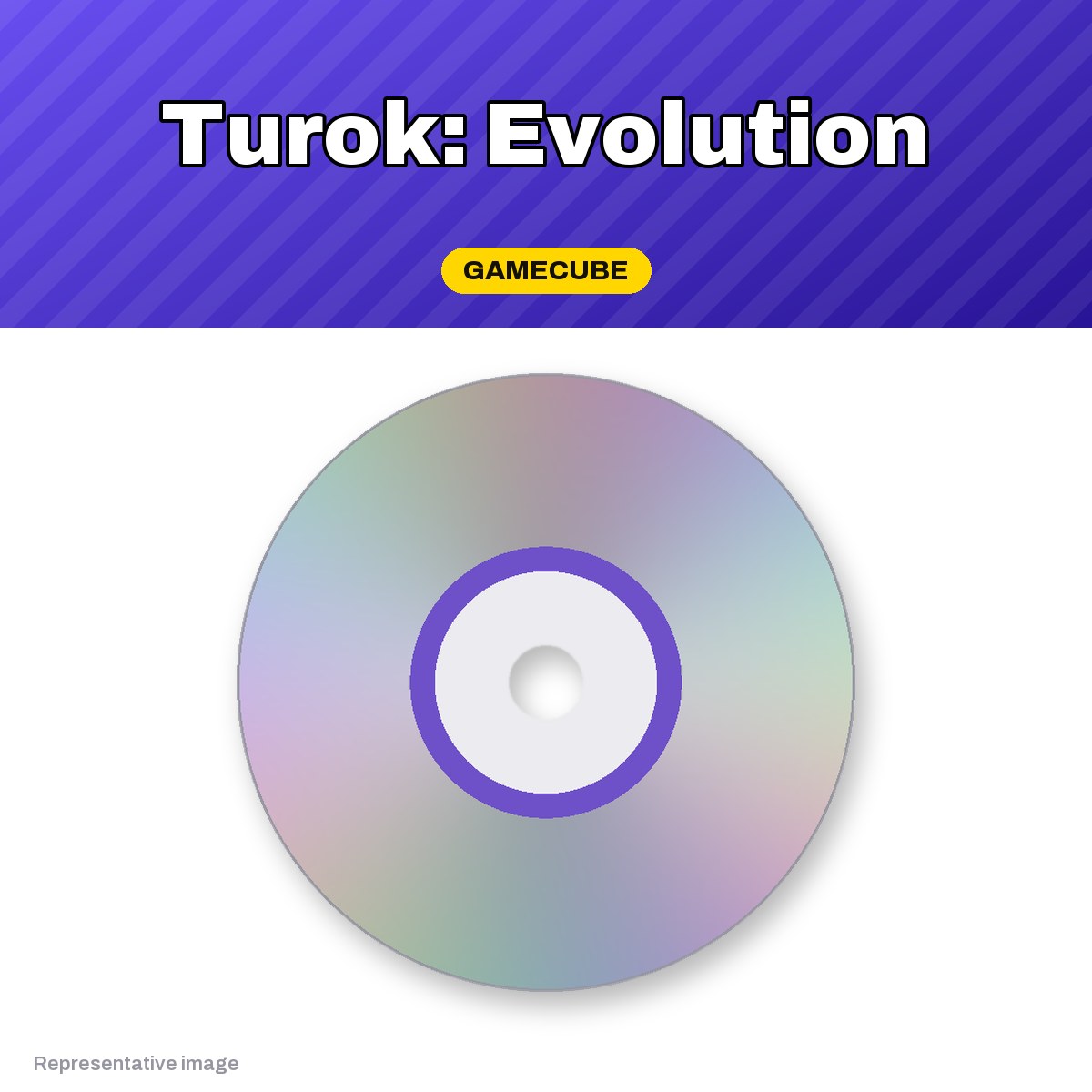 Representative Turok: Evolution GameCube game disc, pre-owned