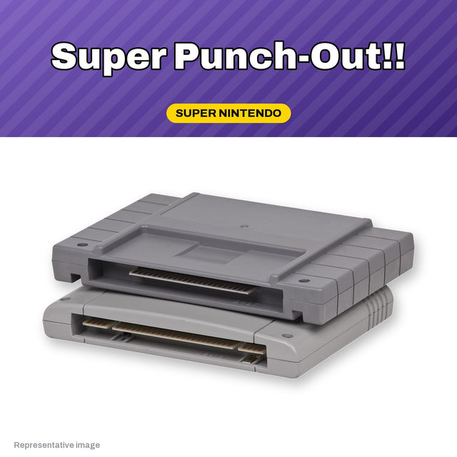 Representative Super Punch-Out!! Super Nintendo cartridge, pre-owned