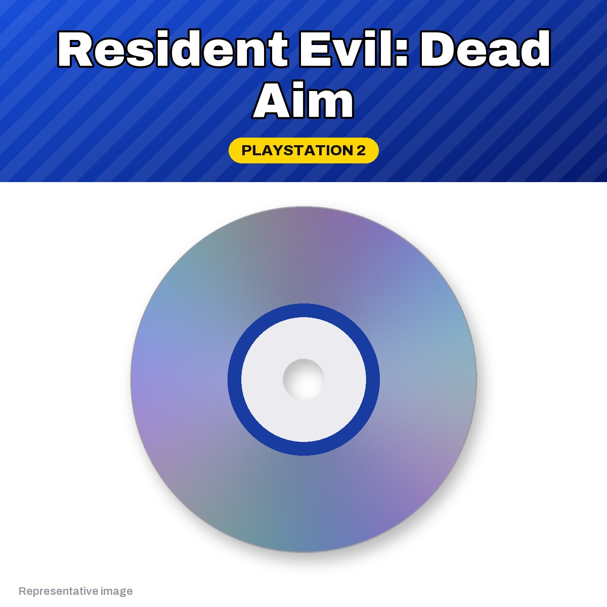 Representative Resident Evil: Dead Aim PS2 game disc, pre-owned