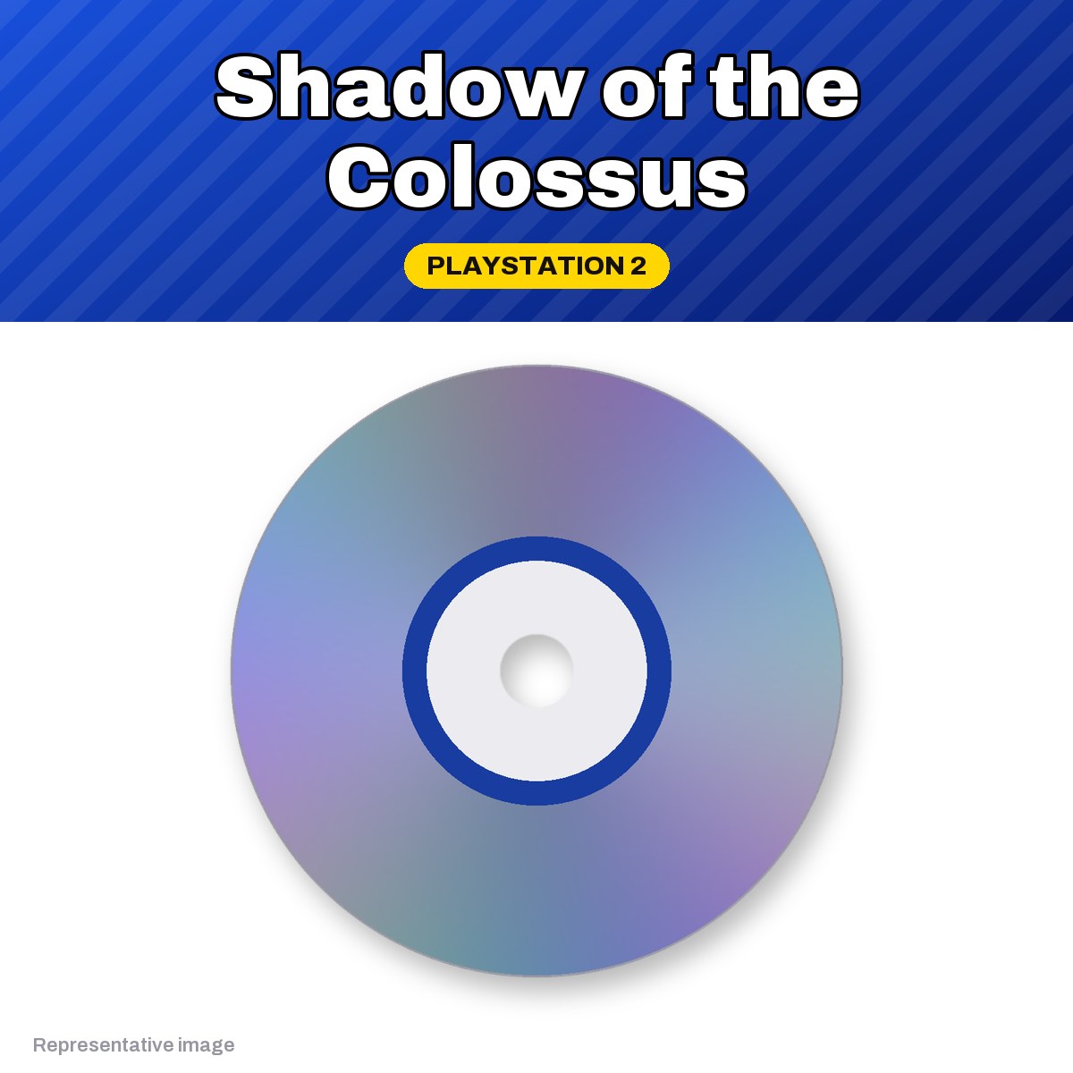 Representative Shadow of the Colossus PlayStation 2 game disc, pre-owned