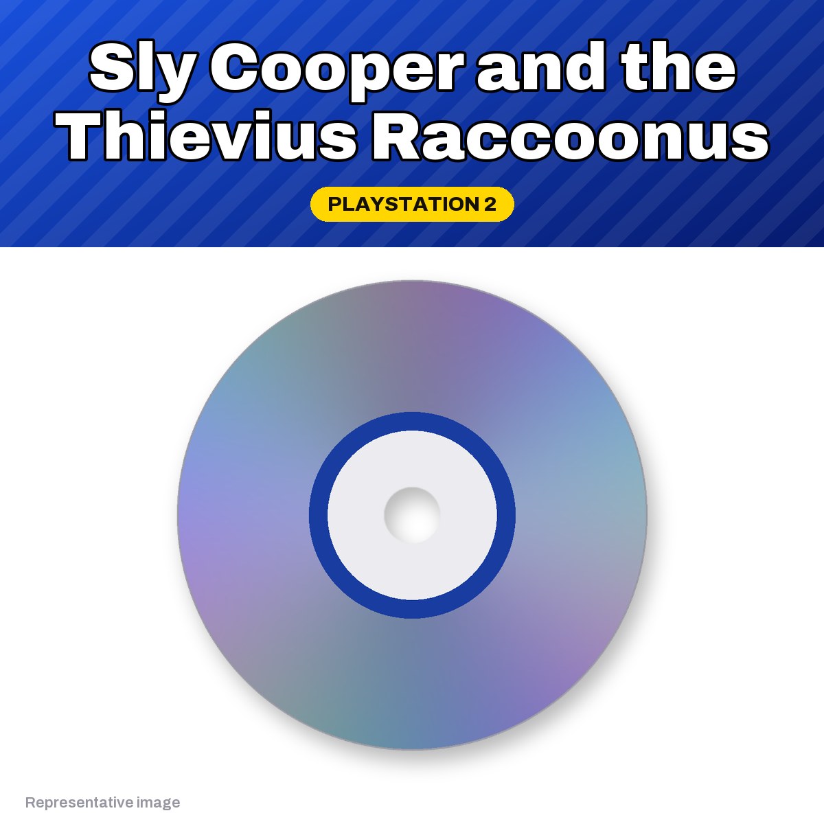 Representative Sly Cooper and the Thievius Raccoonus PlayStation 2 game disc, pre-owned
