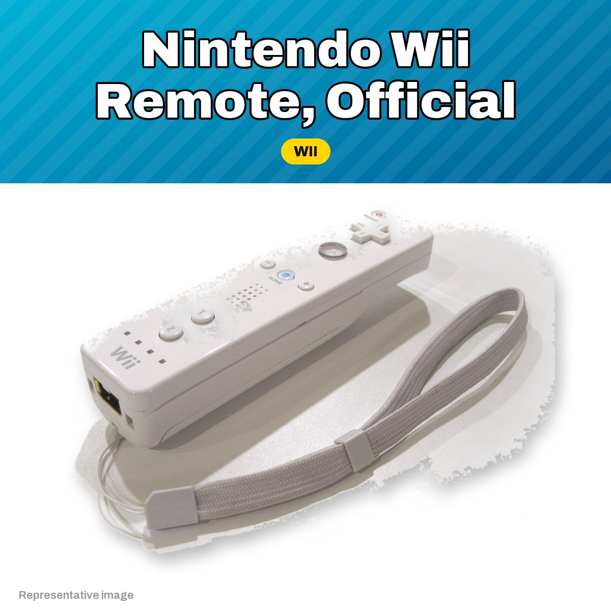 Representative Nintendo Wii Remote controller, pre-owned, view 2