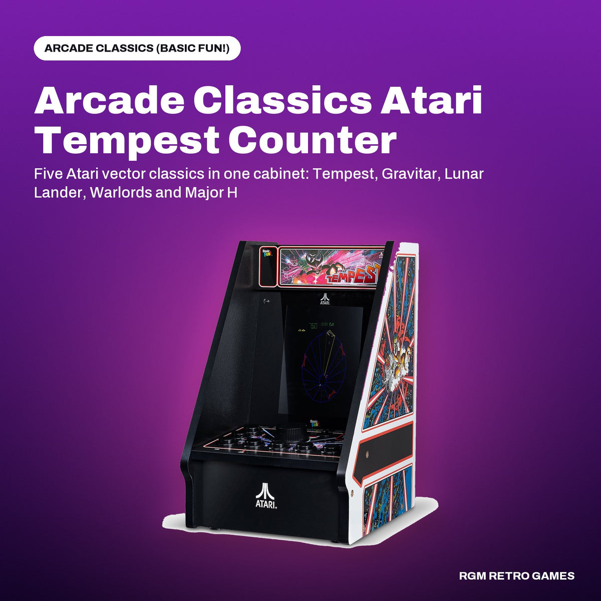 Arcade Classics Atari Tempest Counter Series Arcade Game in a Arcade Classics (Basic Fun!) color scene
