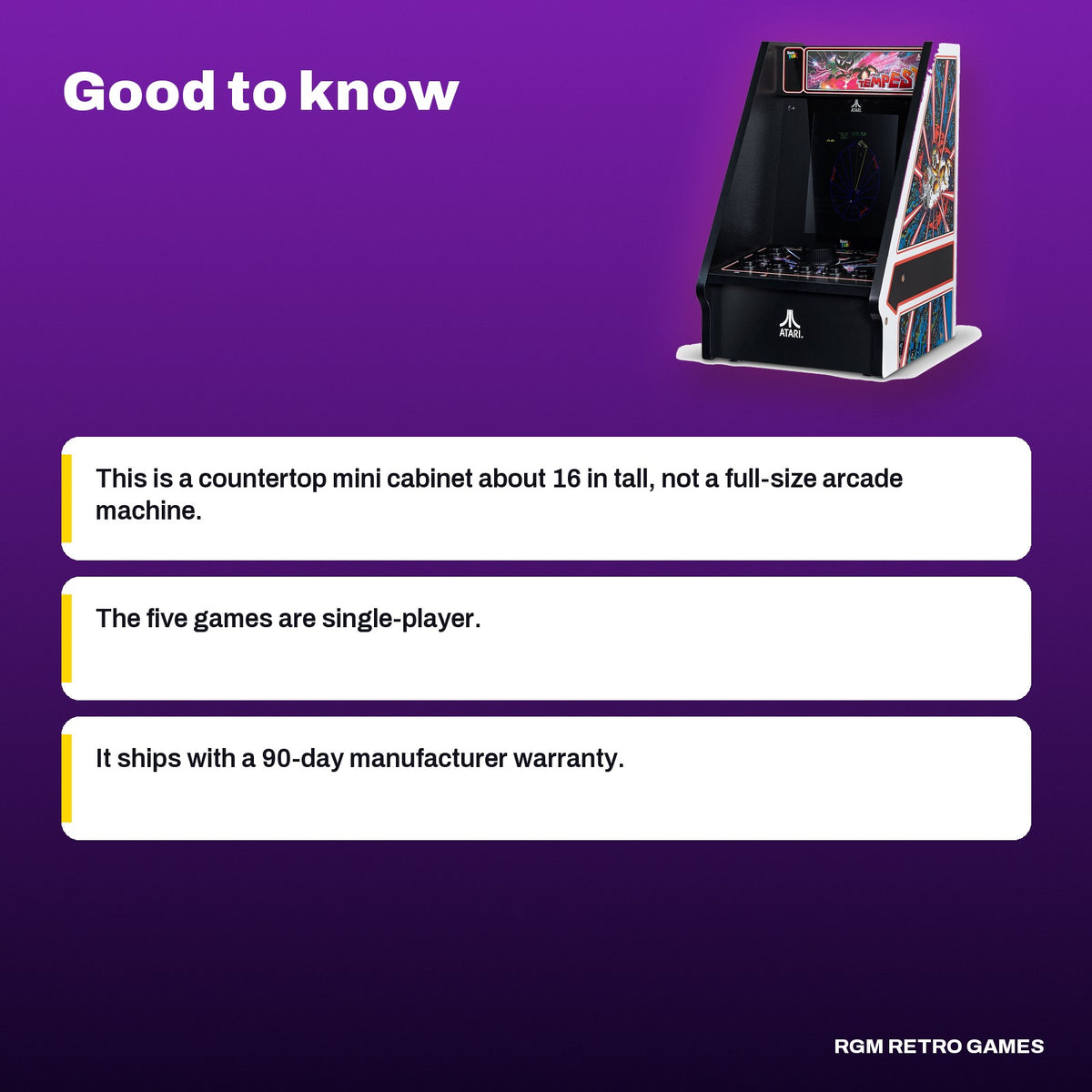 Arcade Classics Atari Tempest Counter Series Arcade Game, good to know before you buy