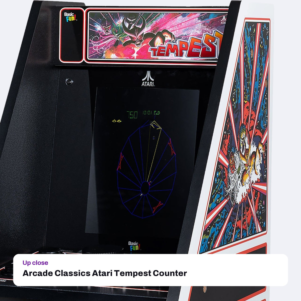 Arcade Classics Atari Tempest Counter Series Arcade Game, close-up detail