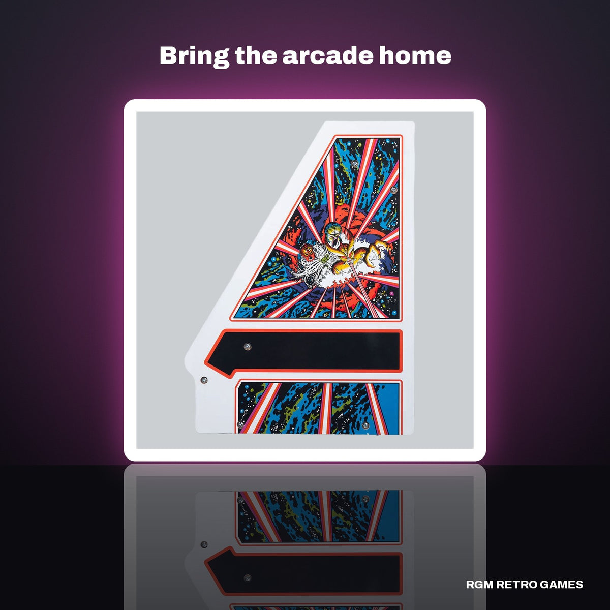 Arcade Classics Atari Tempest Counter Series Arcade Game in a dark studio setting