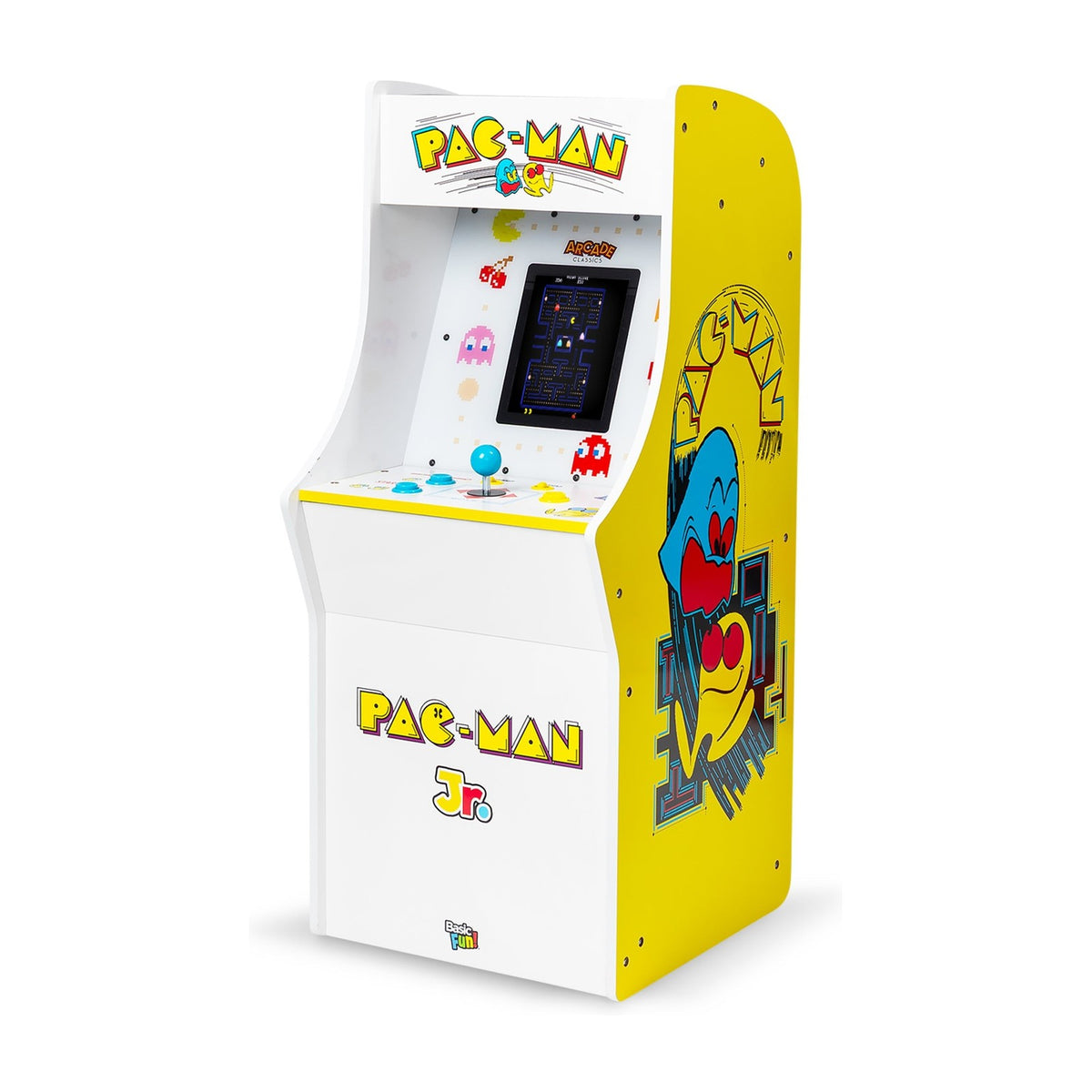 Arcade Classics Pac-Man Jr. Series Arcade Game (Pac-Man Junior Arcade), front view on a white background