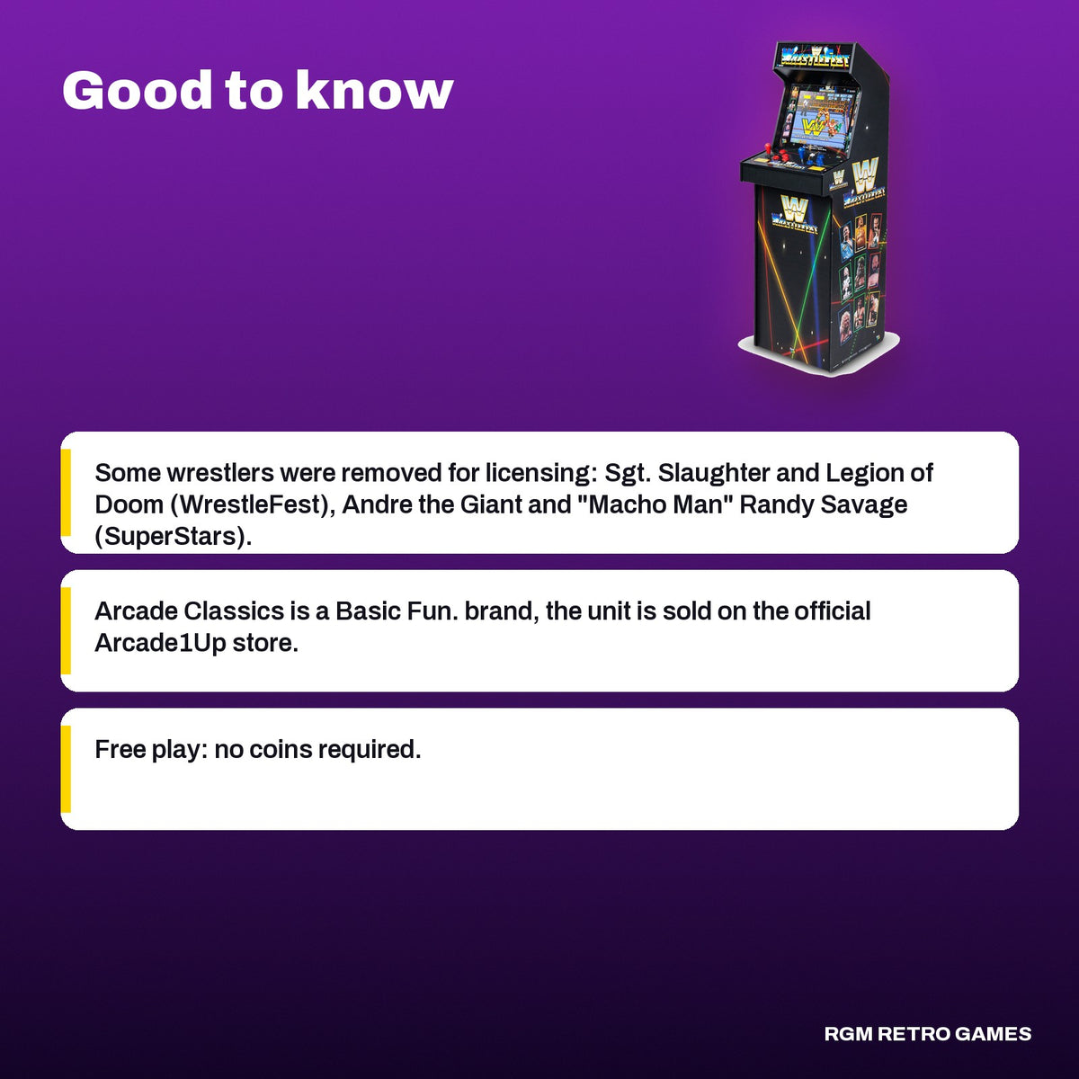 Arcade Classics WWE WrestleFest Ultra Series Arcade Machine, good to know before you buy