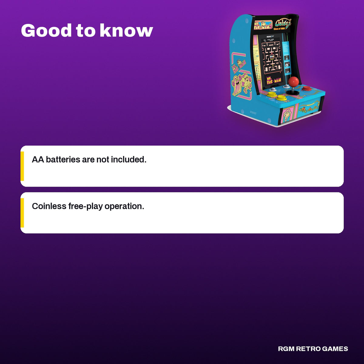 Arcade1Up Class of '81 Ms. PAC-MAN / GALAGA Countercade, good to know before you buy