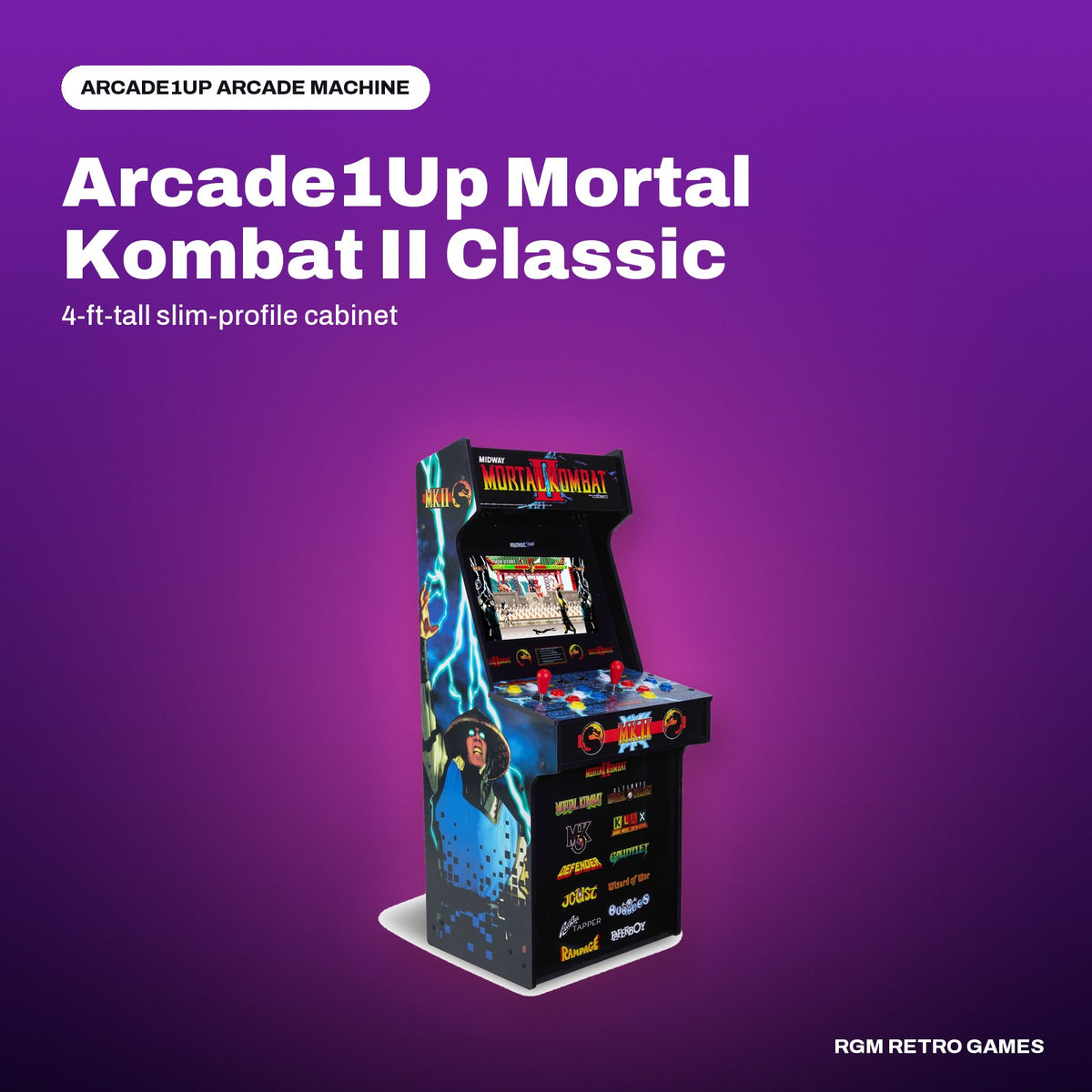 Arcade1Up Mortal Kombat II Classic SE Arcade Machine in a Arcade1Up color scene