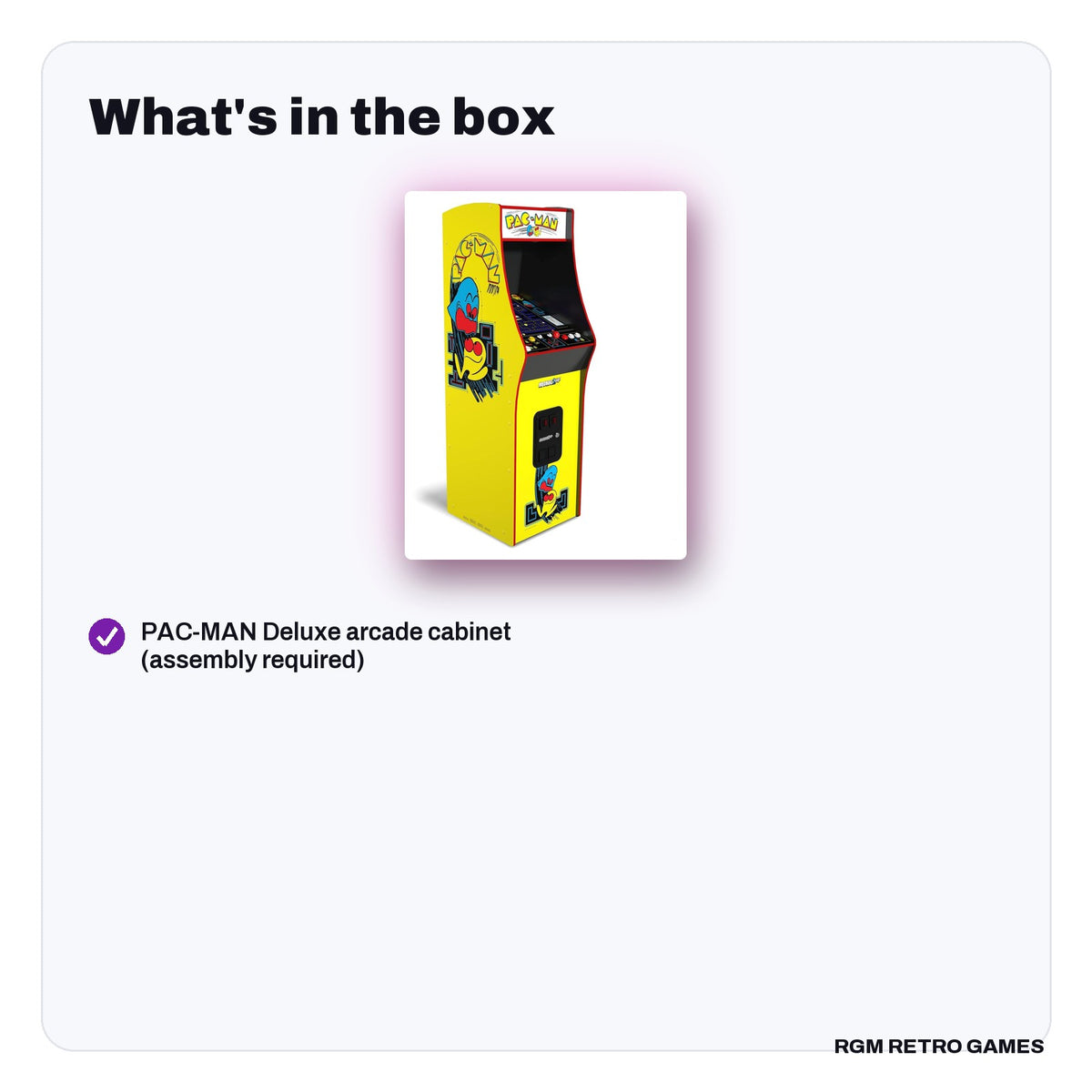 What's in the box with the Arcade1Up PAC-MAN Deluxe Arcade Machine