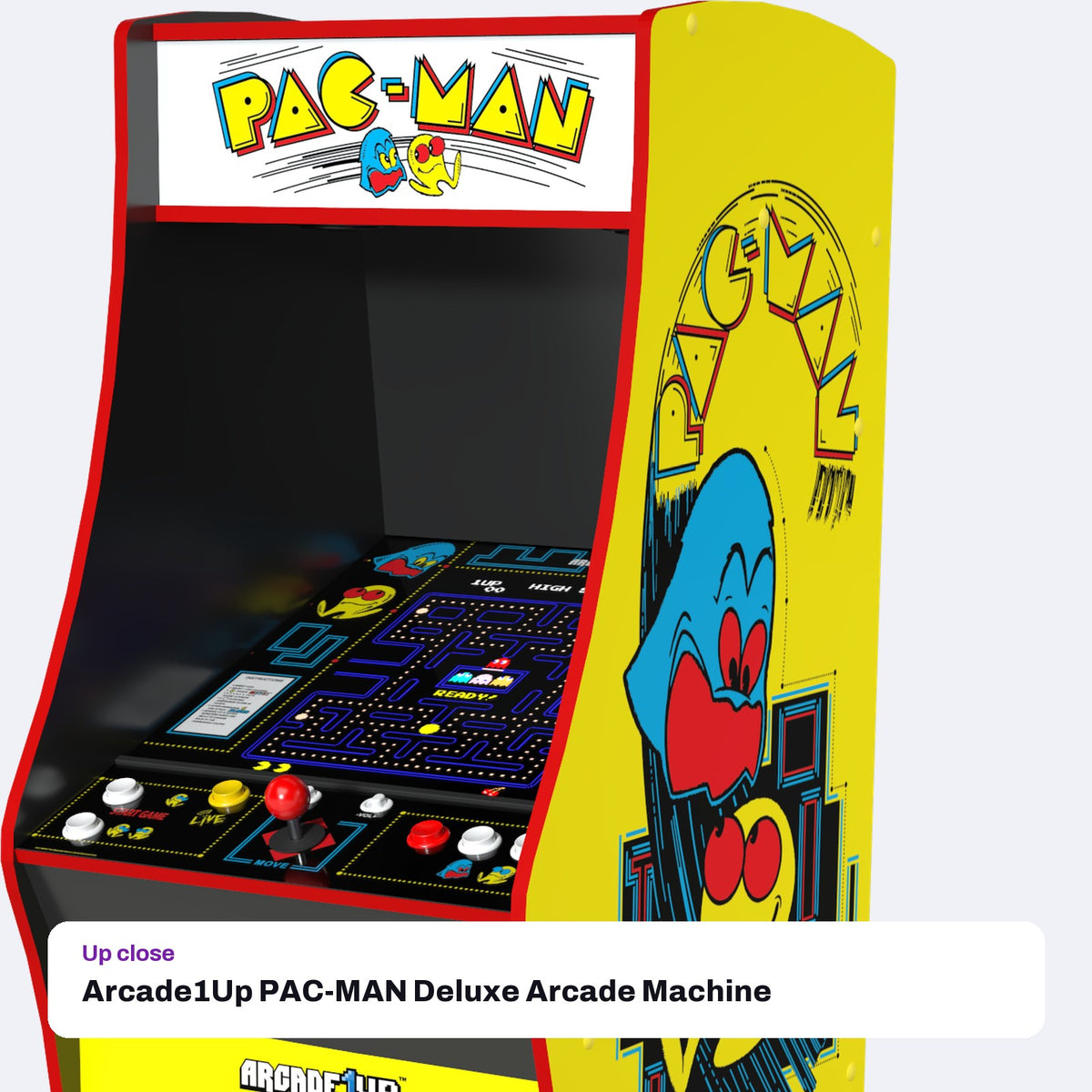 Arcade1Up PAC-MAN Deluxe Arcade Machine, close-up detail