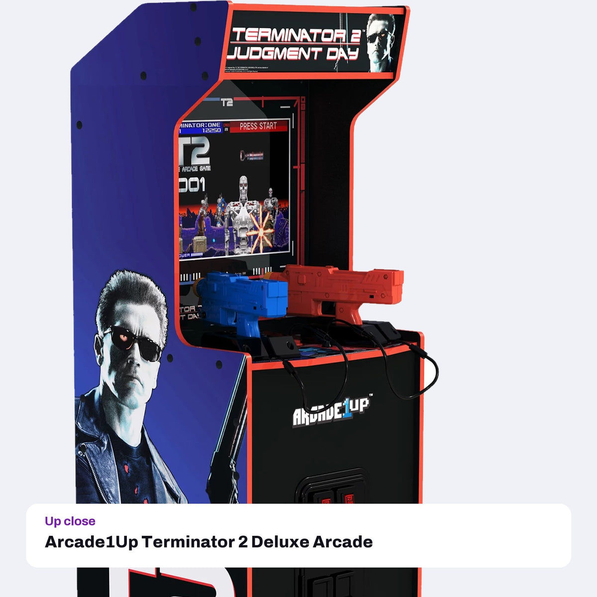 Arcade1Up Terminator 2 Deluxe Arcade Machine, close-up detail