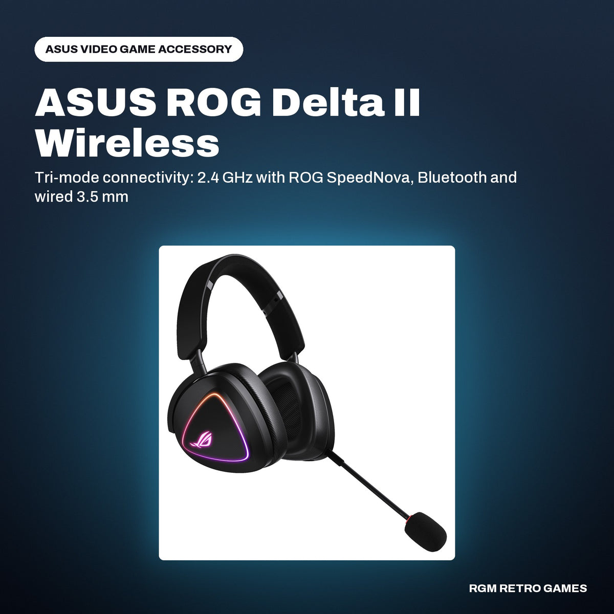 ASUS ROG Delta II Wireless Gaming Headset - Black in a ASUS color scene