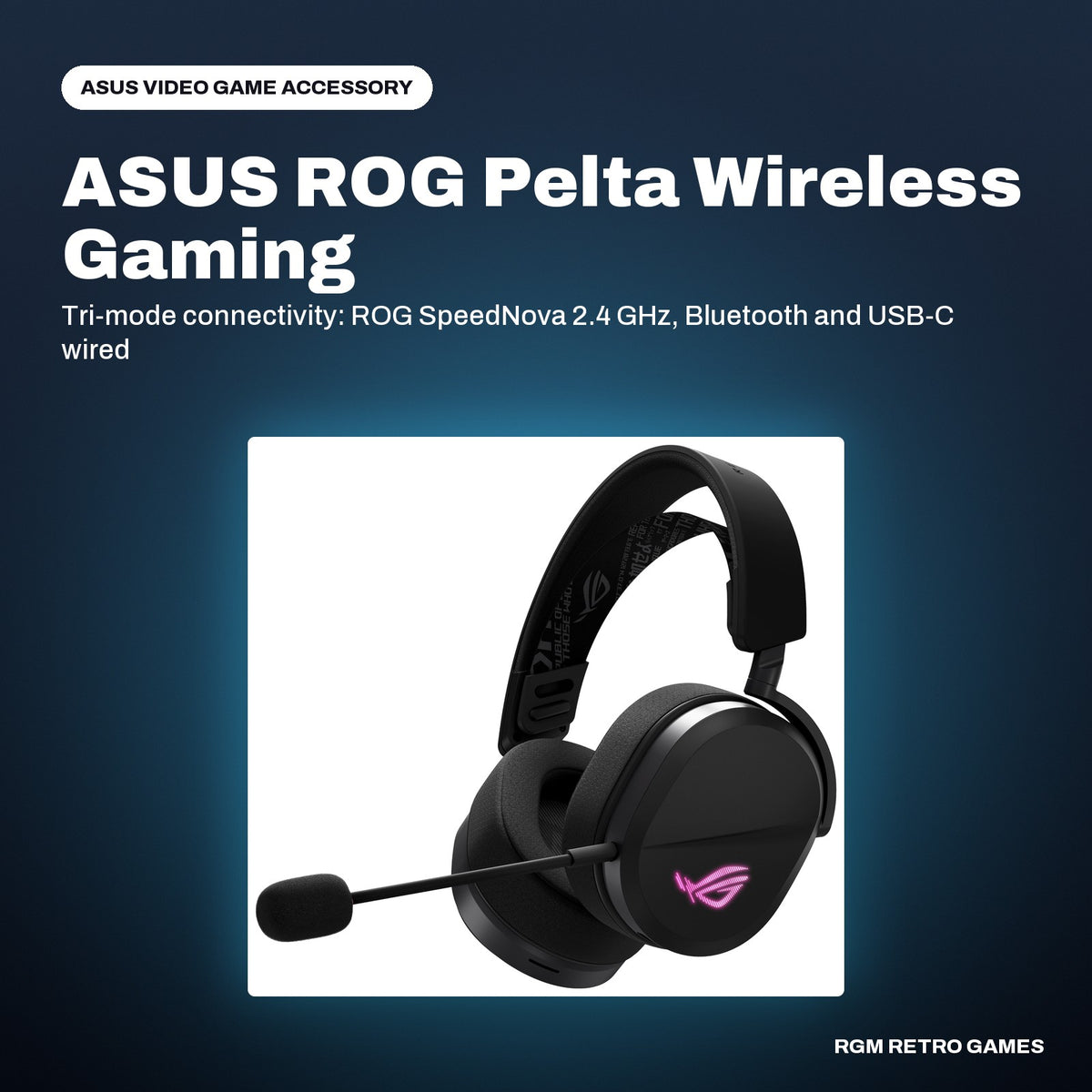 ASUS ROG Pelta Wireless Gaming Headset - Black in a ASUS color scene