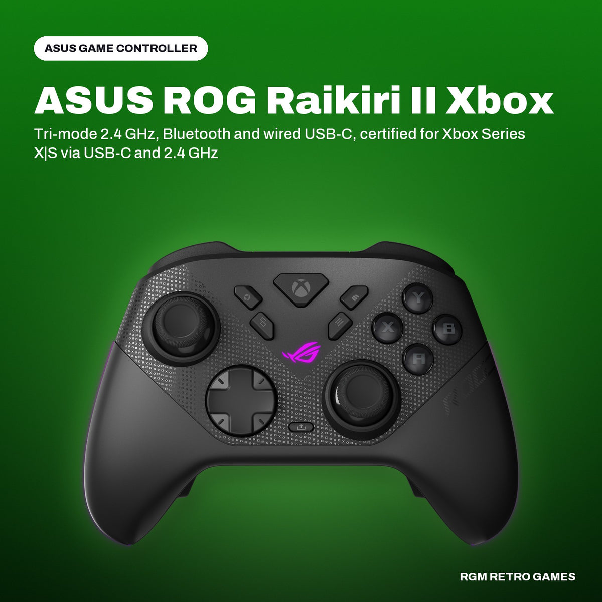 ASUS ROG Raikiri II Xbox Wireless Controller in a ASUS color scene